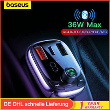 Baseus KFZ Bluetooth 5.0 FM Transmitter Auto MP3 Player QC3.0 Ladegerät Berühren
