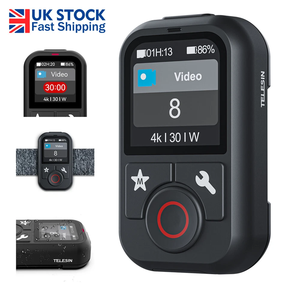 Bluetooth Wireless Remote Controller 60M For GoPro Hero 13 12/11/10/9 Max Camera - Image 1 of 4