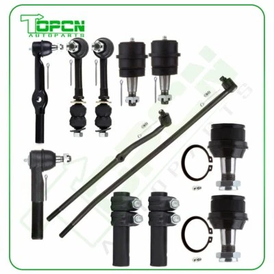 Fits 95-97 Dodge Ram 1500 2500 4WD 12x Front Sway Bar Links Ball Joints Tie Rods - Imagem 1 de 4