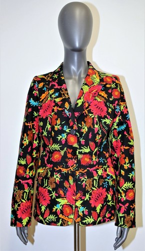Blazer Vintage anni '90 Giacca Floreale Tela Cotone MOSCHINO JEANS 42FR 10US