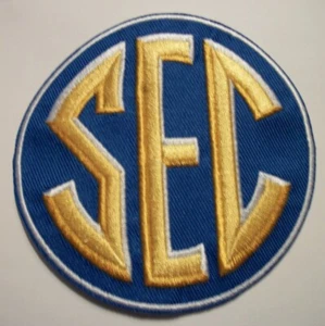 Conferencia del Sureste ~ SEC ~ Parche Bordado ~ 3 1/2" Redondo ~ Planchar o Coser ~ NCAA - Imagen 1 de 1