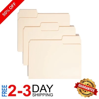 Carpetas de archivos de peso pesado SuperTab - tamaño de 50 letras con pestañas de corte de 1/3 de gran tamaño Foto 1 de 4