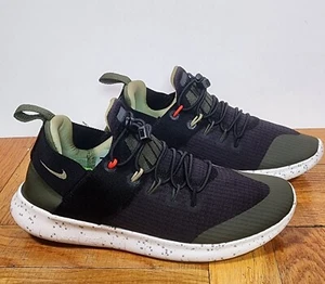 Nike Free RN CMTR 2017 Running Shoes Women Sz 7 Black Green Sneakers AH6841-001  - Picture 1 of 8