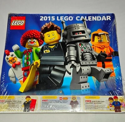 LEGO 2015 WALL CALENDAR w/COUPONS-NEW SEALED SHRINK WRAP - Image 1 of 4