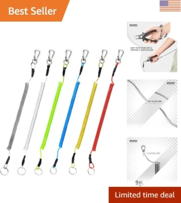 Рыболовный ремень упаковка 6 шт. - выдвижная катушка безопасности для защиты снастей - Изображение 1 из 4