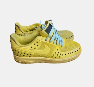 Nike Air Force 1 Utility Volt 2 Sneakers Star Studs Yellow Mens 12 AJ7747-700 - Picture 1 of 12