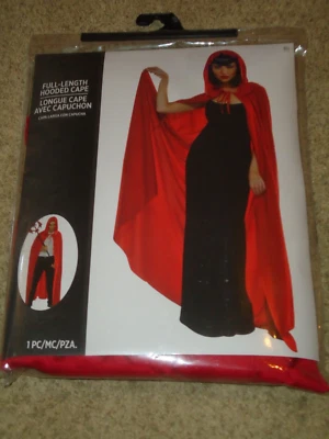 Disfraz, Unisex, Capa Larga con Capucha Roja, Adulto Talla Única, Nuevo en Paquete Foto 1 de 3