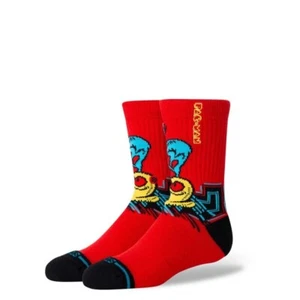 PAC-MAN X STANCE WAKA WAKA WAKA KIDS CREW SOCKS YOUTH LARGE SHOE SIZE 3-5.5 - Picture 1 of 7