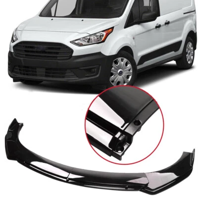 For Ford Transit Connect Front Bumper Lip Splitter Spoiler Body Kit Glossy Black - Image 1 of 4