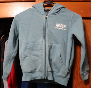 Volcom Full Zip Hoodie "Liberated Since 1991" Blue Boys Youth Size 5/M - Picture 1 of 10