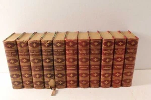 11 Antique Books Waverly Novels & Works Of George Eliot Great Shelf Decor - Imagen 1 de 9