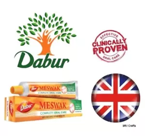 Dabur Meswak Toothpaste Prevents Tartar Plaque Decay Bacteria Germs Bad Breath - Picture 1 of 1
