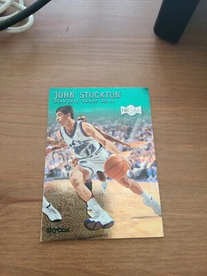 John Stockton 1999-00 SKYBOX METAL #114 Emerald Variation - Utah   JAZZ  SP - Image 1 of 2