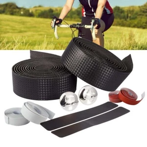 2Pcs Cycling Road Bike Bicycle Handlebar Tape Handle Bar Wrap Non-slip Outdoor - Picture 1 of 15