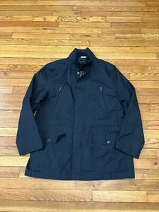 Tasso Elba Men's Black Jacket 4 Pocket Lightweight Coat Size Large Zip/Button - Picture 1 of 6