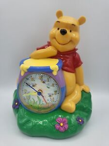 Winnie the Pooh Piggy Bank Alarm Clock Disney Figurine Hunny Pots TESTED