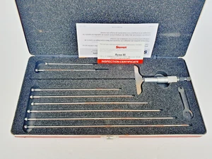 STARRETT 445MAZ-225RL Depth Micrometer Set, 0 - 225 mm, 0.01mm # Made in USA - Picture 1 of 6