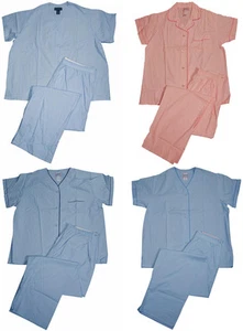 Botony 500 Womens 2 Piece Short Sleeve Top and Pant Lounge Sleep Pajama Set - Picture 1 of 9