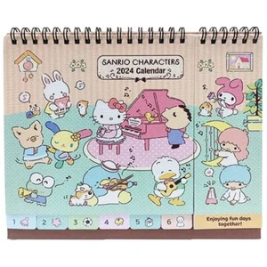 2024 Sanrio Mix Figuren Schreibtisch Kalender Aufstellplan Planer Notizseite - Bild 1 von 8