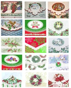 Carol Wilson Rose Garden H2 Christmas 4x6in 10 Cards/10Env Portfolio NCPX - Picture 1 of 9