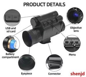 NEW NVG30 Helmet 940nm IR Night Vision Monocular Telescope 40° WIFI Digital # - Picture 1 of 10