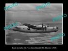Old Large Historical Photo Of Raaf Air Force B-24 Liberator Aeroplane C1940s