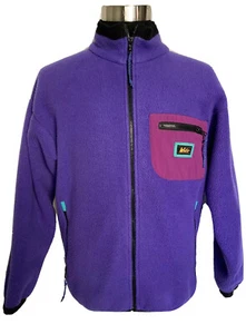 REI Jacket  Womens 14 Vintage Purple Fleece Zipper Pockets - Picture 1 of 9