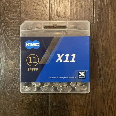 Cadena KMC X11 — Plateada/Negro — 114 eslabones 1/2”x11/128” — ENVÍO GRATUITO - Imagen 1 de 2