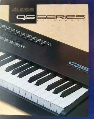 ALESIS QS Series Tri-Fold Color Brochure for QS6 QS7 QS8 Synthesizer Keyboards. - Image 1 of 3