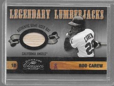2003 Donruss Classics - ROD CAREW - Legendary Lumberjacks Game Bat - ANGELS /325