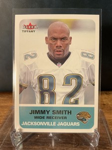 2002 Fleer Tradition Tiffany Jaguars Football Card #90 Jimmy Smith /225