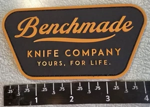 Benchmade Knife Knives Yours, For Life PVC Hook Loop Rubber Morale Patch - Picture 1 of 1