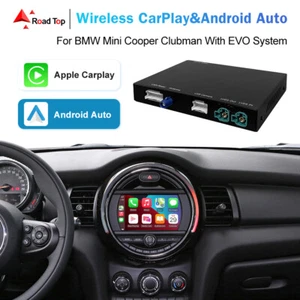 Wireless CarPlay Android Auto GPS Decoder For BMW Mini Cooper Clubman EVO system - Picture 1 of 7