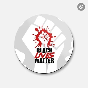 Black Lives Matter | 4'' X 4'' Round Decorative Magnet - Imagen 1 de 2
