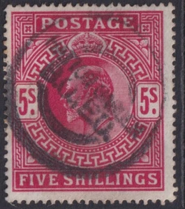 GRAN BRETAÑA 5/- ROJO KEVII FINO USADO (A25013) - Imagen 1 de 1