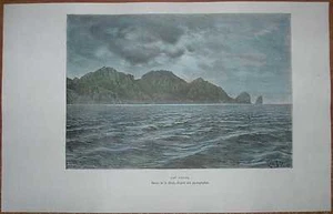 1893 Reclus print CAPE PILLAR, TIERRA DEL FUEGO, CHILE (#55) - Picture 1 of 1