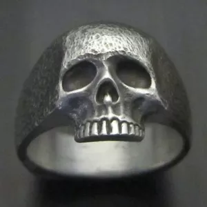 MJG STERLING SILVER KR SKULL RING. STREET FIN. SIZE 10. KEITH. 18 GRAMS - Picture 1 of 5