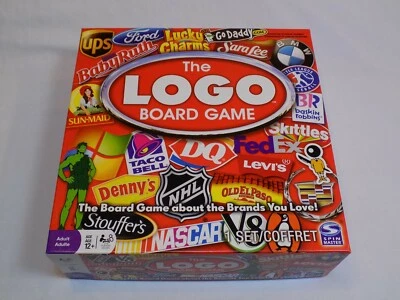 The Logo Board Game About Brands Family Night FUN Ages 12+ Adult 100% COMPLETE - Image 1 of 3