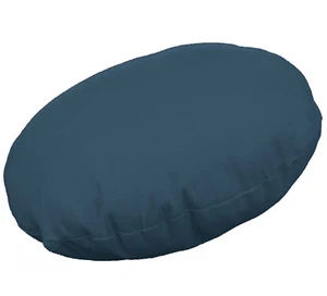 aa198n Blue Grey Round Shape Cotton Canvas Cushion Cover/Pillow Case Custom Size - Picture 1 of 5