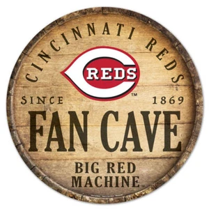 Cincinnati Reds Sign Wood 14 Inch Round Barrel Top Design - Special Order - Picture 1 of 1