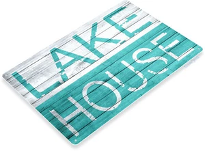 Lake House Rustic Kitchen Bar Boat Beach Retro Wall Art Decor Large Metal Sign - Imagen 1 de 4