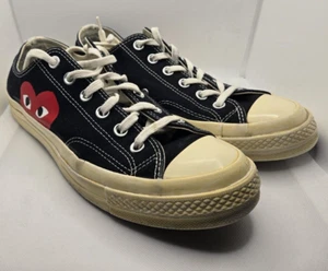Converse Comme Des Garcons Play Black Low Trainers Mens Size US 8 / EU 41.5 - Bild 1 von 10