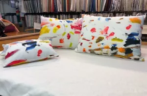 Pierre Frey Artsy 18x24 abstract art studio craft decorative pillow - Picture 1 of 12