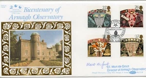 BENHAM 1990 Observatorio Armargh FDC FIRMADO DR Mart De Groot BLCS58 - Imagen 1 de 2