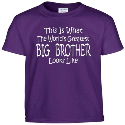 Worlds Greatest BIG BROTHER T Shirt Boys Youth Kids and Adult Tee T Shirt - Image 1 of 3