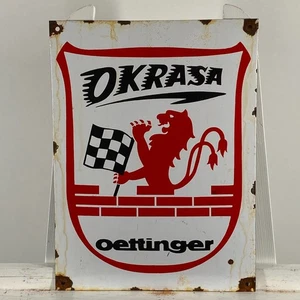 Letrero esmaltado OKRASA - 40x30 cm (15,7x11,8") - Señalización rara vintage de porcelana metálica - Imagen 1 de 15