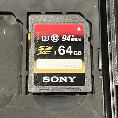 SONY 64GB SDXC SD Memory Card UHS-1 Class 10 94/MBs With Case - Image 1 of 3