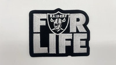 EVERPATCH Las Vegas Raiders For Life Patch 4" x 3" Embroidered Iron On