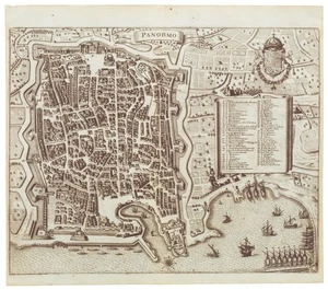 c. 1688 Merian Map of Palermo, Italy - 'Panormo' - Picture 1 of 1