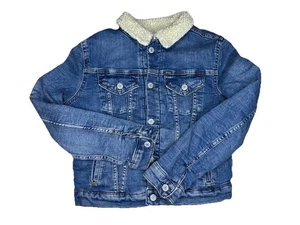 New Polo Ralph Lauren Denim Faux Shearling Trucker Jacket - $145 - Size 12 - 14 - Picture 1 of 9